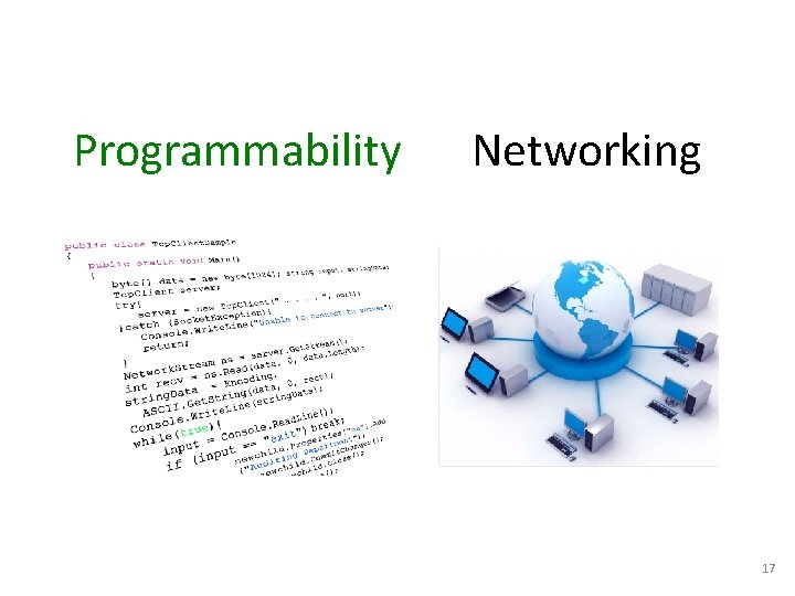 Programmability Networking 17 Programmability Networking 17