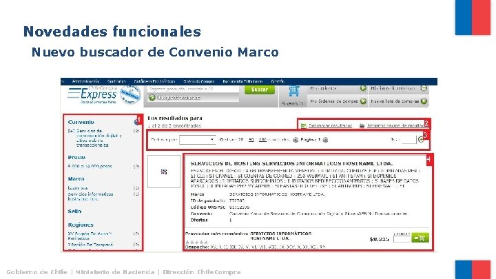 Novedades funcionales Nuevo buscador de Convenio Marco Gobierno de Chile | Ministerio de Hacienda