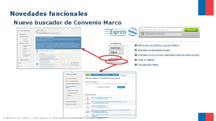 Novedades funcionales Nuevo buscador de Convenio Marco Gobierno de Chile | Ministerio de Hacienda