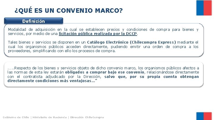 ¿QUÉ ES UN CONVENIO MARCO? Definición Modalidad de adquisición en la cual se establecen