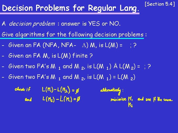 Section 3 4 Distinguishing Strings Let L Be