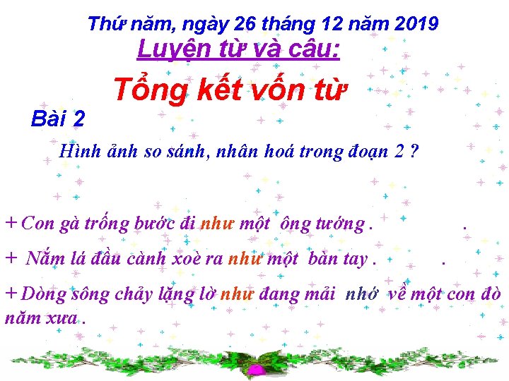Thứ năm, ngày 26 tháng 12 năm 2019 Luyện từ và câu: Bài 2