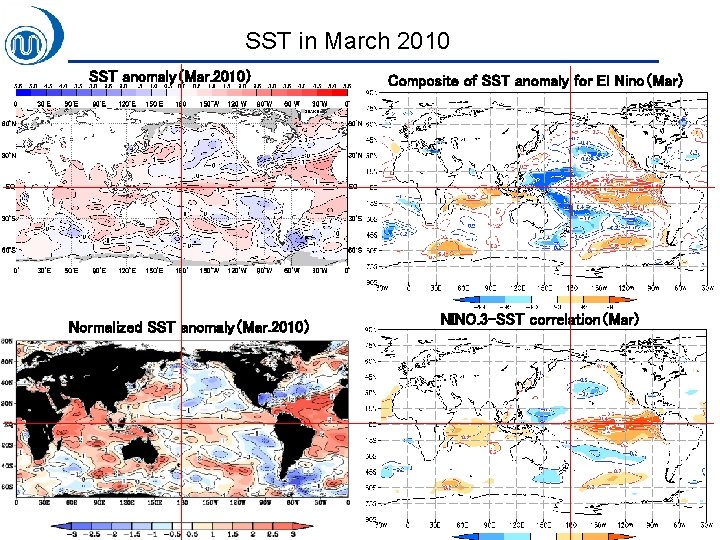 SST in March 2010 SST anomaly（Mar. 2010） Normalized SST anomaly（Mar. 2010） Composite of SST