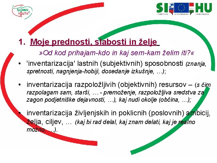 1. Moje prednosti, slabosti in želje » Od kod prihajam-kdo in kaj sem-kam želim