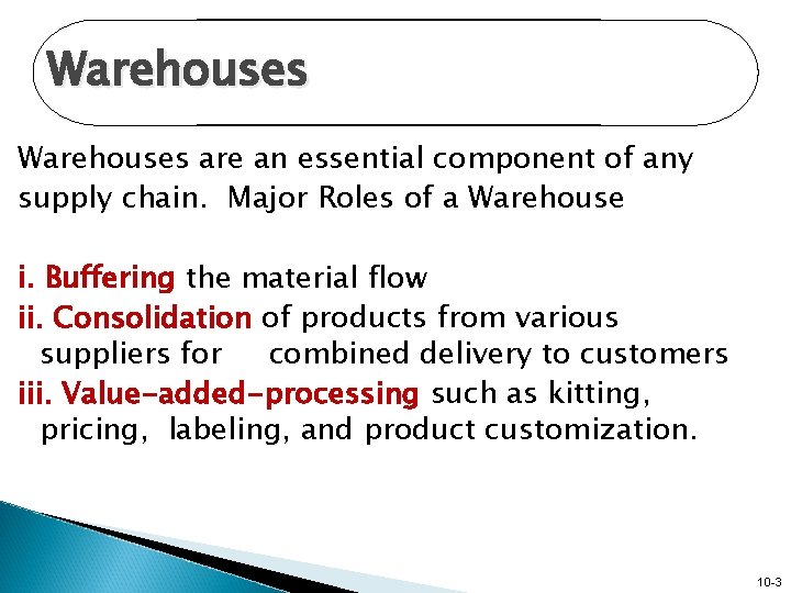 Warehouses are an essential component of any supply chain. Major Roles of a Warehouse
