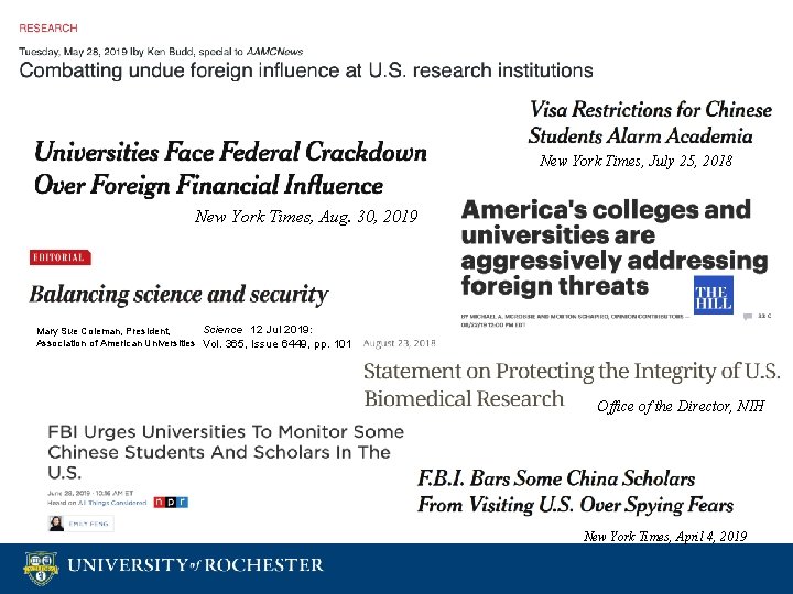 New York Times, July 25, 2018 New York Times, Aug. 30, 2019 Science 12 New York Times, July 25, 2018 New York Times, Aug. 30, 2019 Science 12