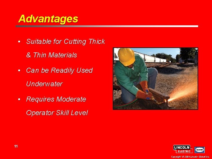 Advantages • Suitable for Cutting Thick & Thin Materials • Can be Readily Used