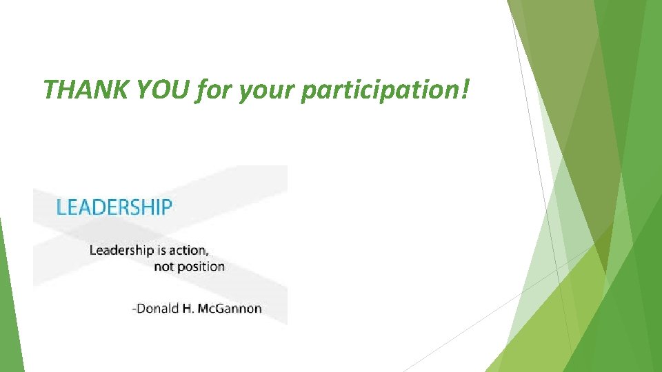 THANK YOU for your participation! THANK YOU for your participation!