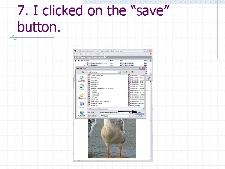 7. I clicked on the “save” button. 