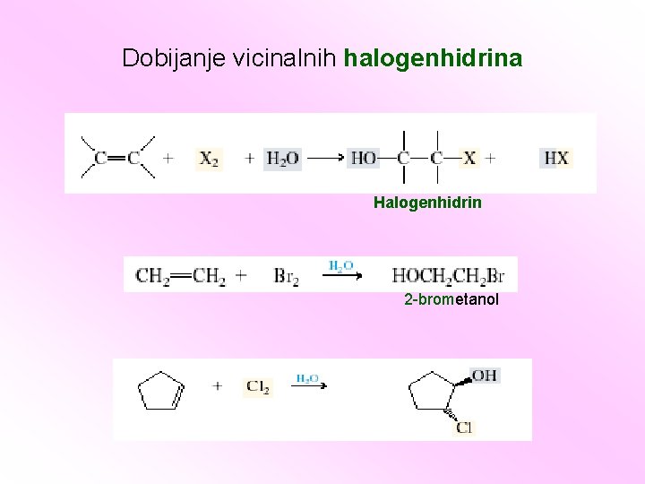 Dobijanje vicinalnih halogenhidrina Halogenhidrin 2 -brometanol 