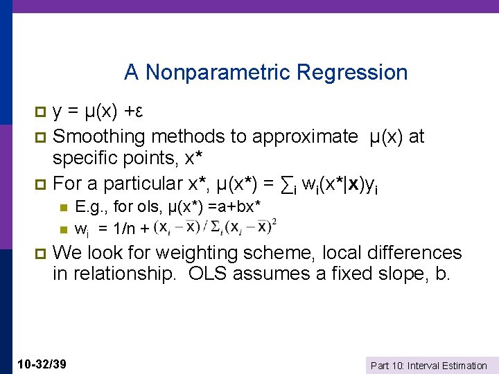 Econometrics I Professor William Greene Stern School Of