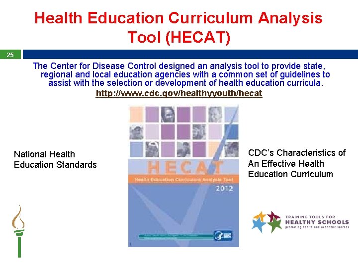 Health Education Curriculum Analysis Tool (HECAT) 25 The Center for Disease Control designed an