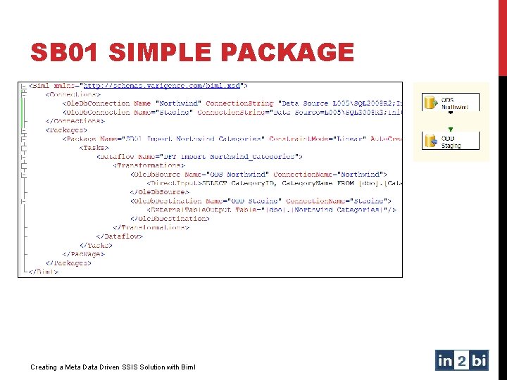 SB 01 SIMPLE PACKAGE Creating a Meta Data Driven SSIS Solution with Biml 