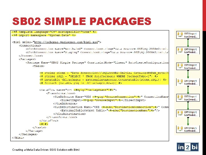 SB 02 SIMPLE PACKAGES Creating a Meta Data Driven SSIS Solution with Biml 