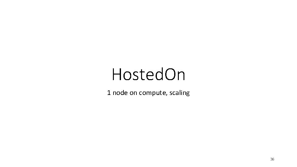 Hosted. On 1 node on compute, scaling 36 
