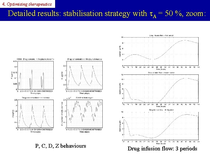 4. Optimising therapeutics Detailed results: stabilisation strategy with A = 50 %, zoom: P,