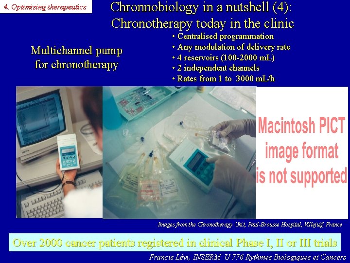 4. Optimising therapeutics Chronnobiology in a nutshell (4): Chronotherapy today in the clinic Multichannel