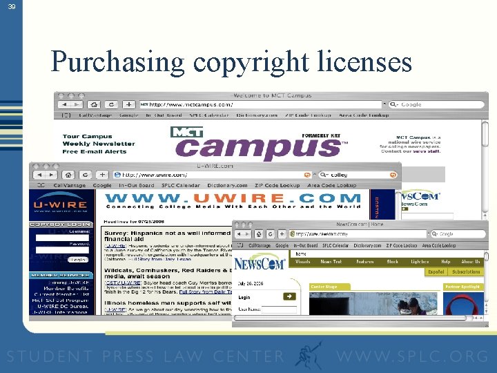 39 Purchasing copyright licenses 