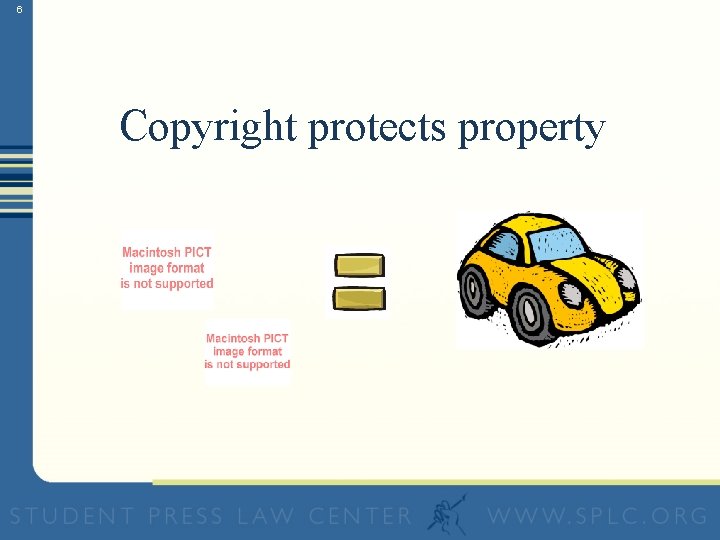 6 Copyright protects property 