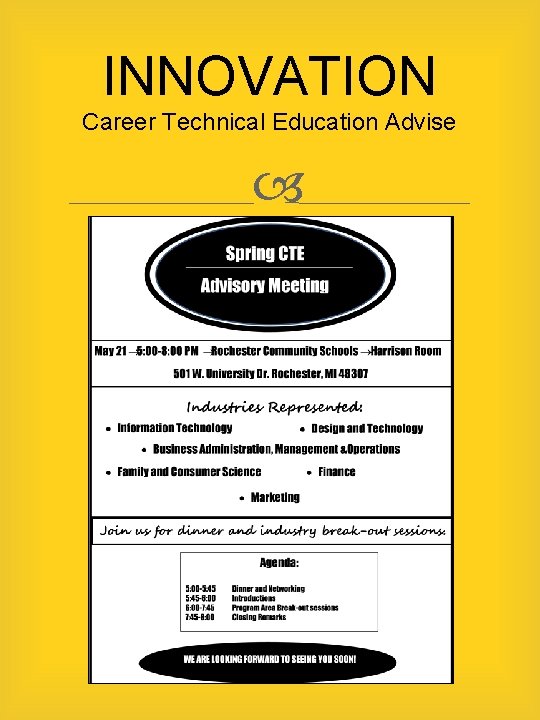 INNOVATION Career Technical Education Advise 