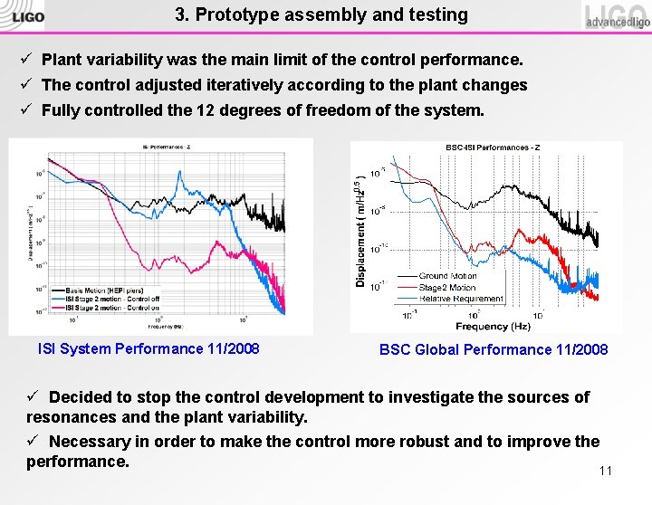 3. Prototype assembly and testing ü Plant variability was the main limit of the