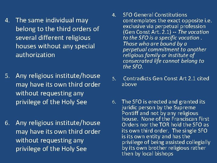4. The same individual may belong to the third orders of several different religious