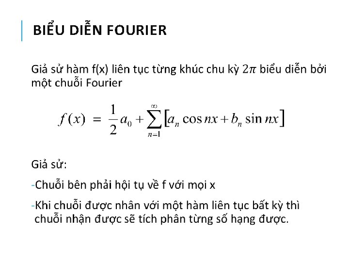 BIỂU DIỄN FOURIER 