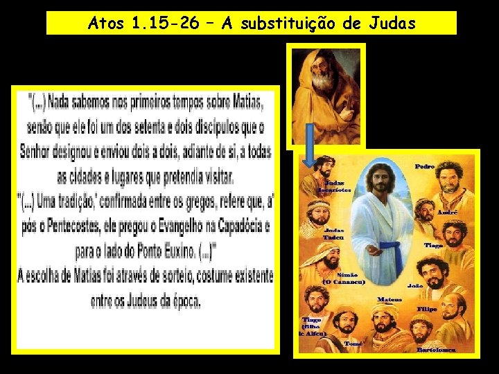 Atos 1. 15 -26 – A substituição de Judas 
