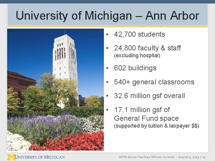 University of Michigan – Ann Arbor • 42, 700 students • 24, 800 faculty University of Michigan – Ann Arbor • 42, 700 students • 24, 800 faculty