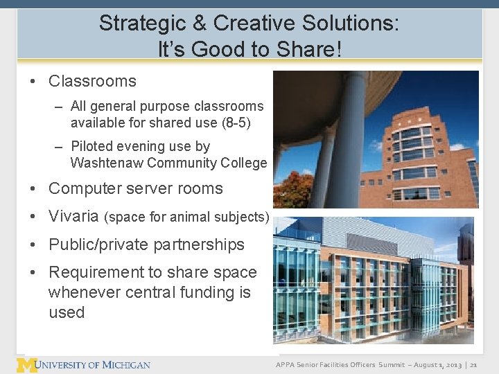 Strategic & Creative Solutions: It’s Good to Share! • Classrooms – All general purpose Strategic & Creative Solutions: It’s Good to Share! • Classrooms – All general purpose