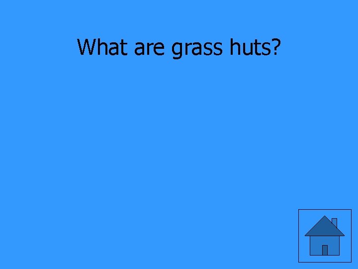 What are grass huts? 