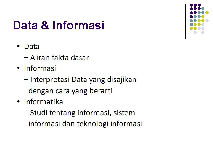 Data & Informasi 