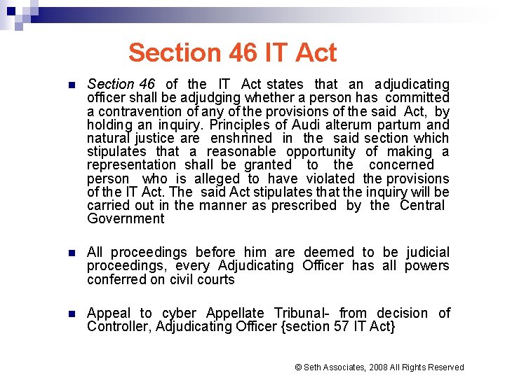 Section 46 IT Act n Section 46 of the IT Act states that an Section 46 IT Act n Section 46 of the IT Act states that an