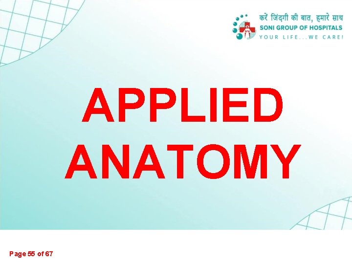APPLIED ANATOMY Page 55 of 67 APPLIED ANATOMY Page 55 of 67