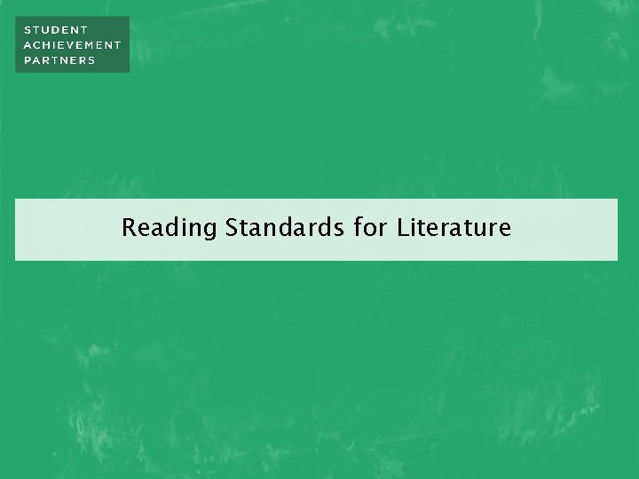 Reading Standards for Literature 