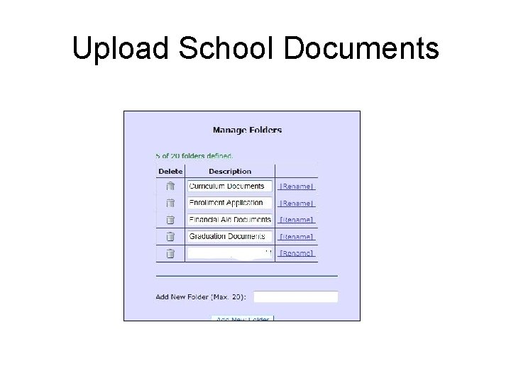 Upload School Documents 