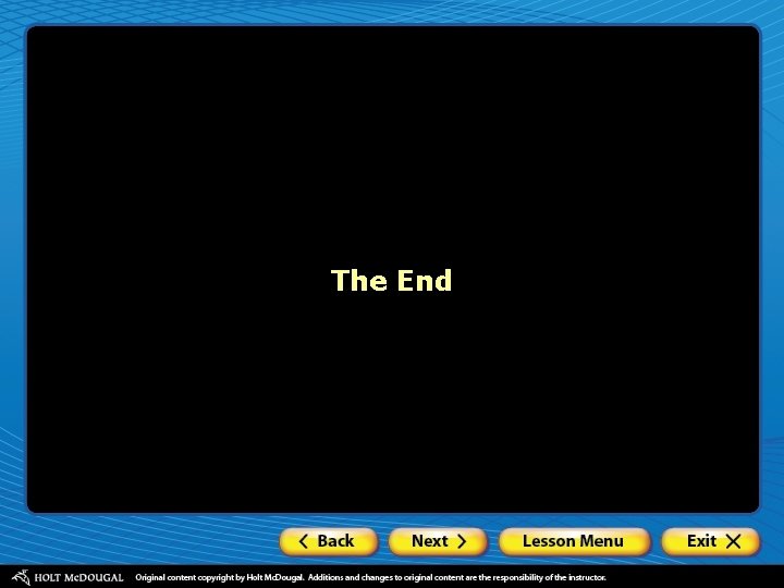 The End 