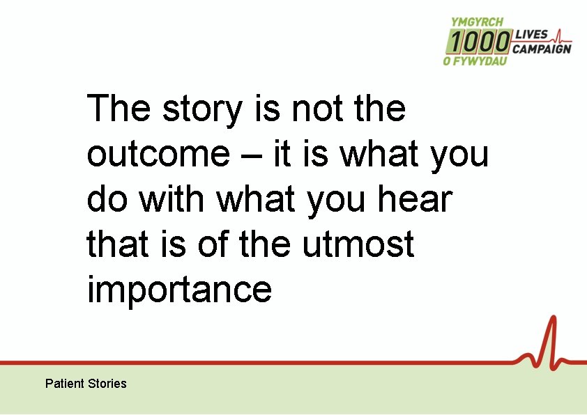 The story is not the outcome – it is what you do with what
