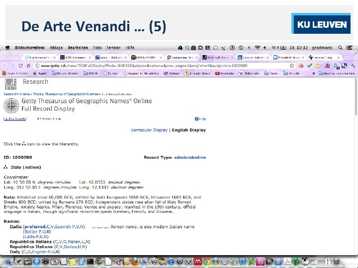 De Arte Venandi … (5) Towards a Social Semantic Scholarly Graph Stefan Gradmann, Huygens