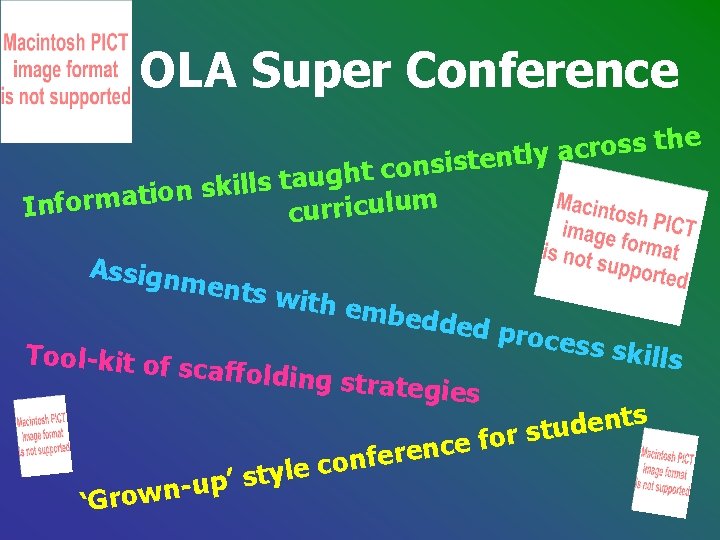 OLA Super Conference e h t s s o r c ya l t OLA Super Conference e h t s s o r c ya l t