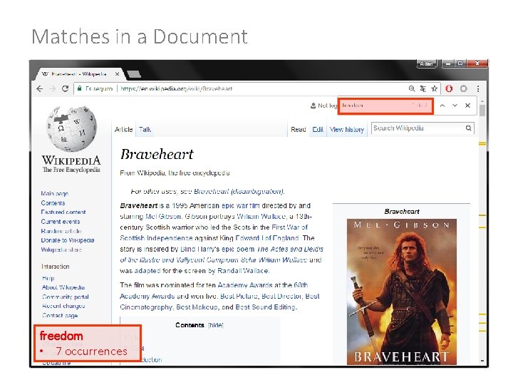 Matches in a Document freedom • 7 occurrences Matches in a Document freedom • 7 occurrences