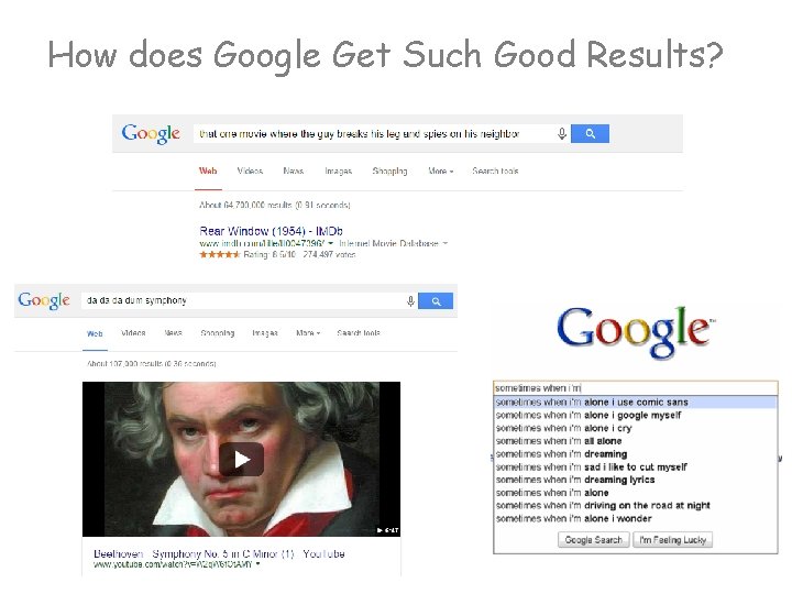 How does Google Get Such Good Results? 