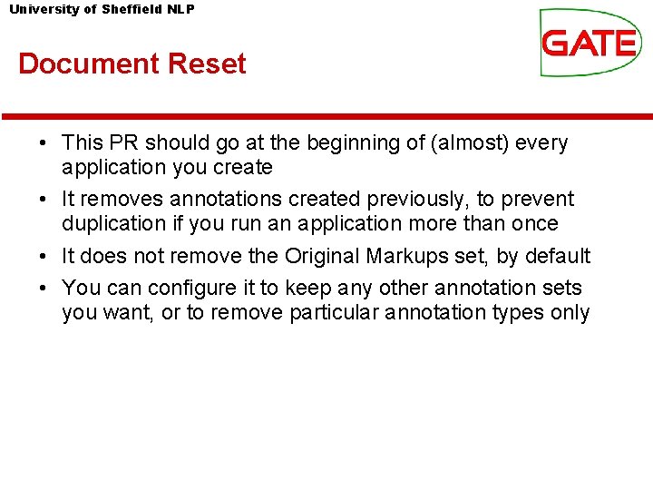University of Sheffield NLP Document Reset • This PR should go at the beginning University of Sheffield NLP Document Reset • This PR should go at the beginning