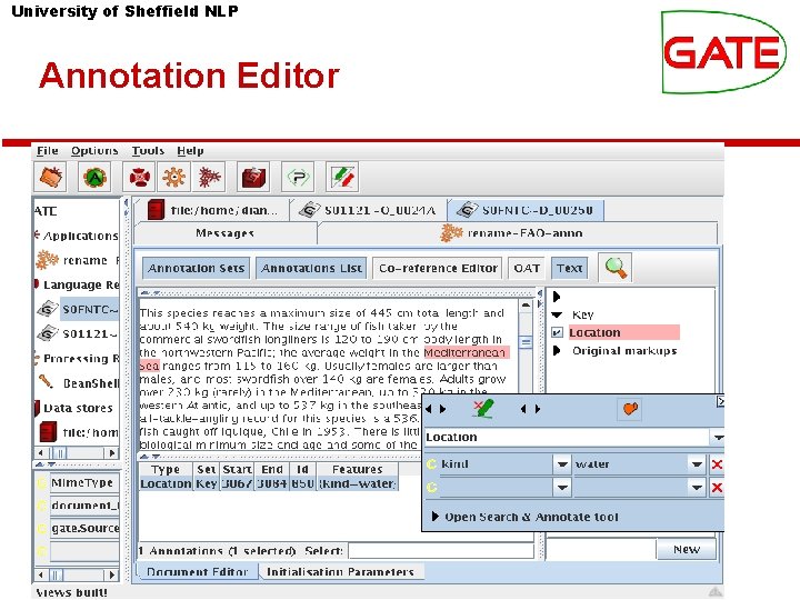 University of Sheffield NLP Annotation Editor University of Sheffield NLP Annotation Editor