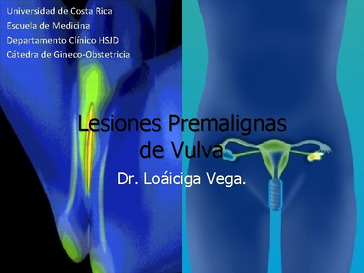 Universidad de Costa Rica Escuela de Medicina Departamento Clínico HSJD Cátedra de Gineco-Obstetricia Lesiones