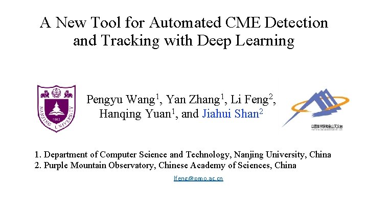 A New Tool for Automated CME Detection and Tracking with Deep Learning Pengyu Wang