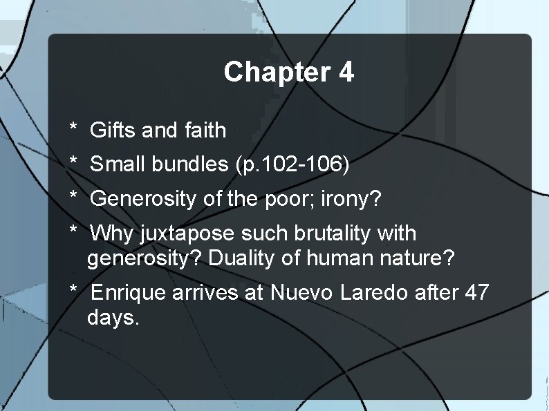 Chapter 4 * Gifts and faith * Small bundles (p. 102 -106) * Generosity