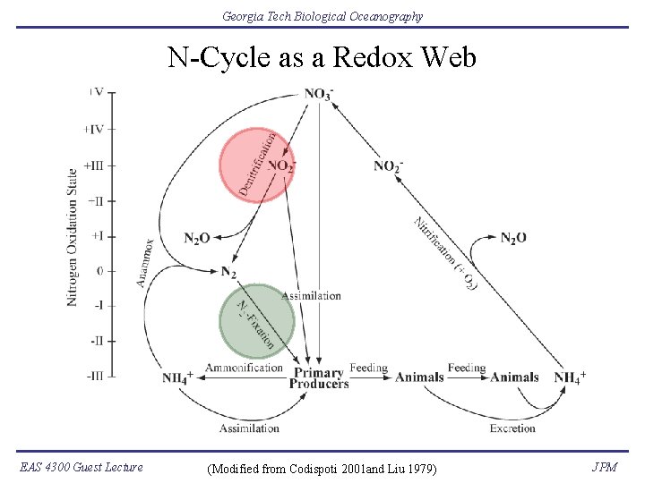 Georgia Tech Biological Oceanography N-Cycle as a Redox Web EAS 4300 Guest Lecture (Modified