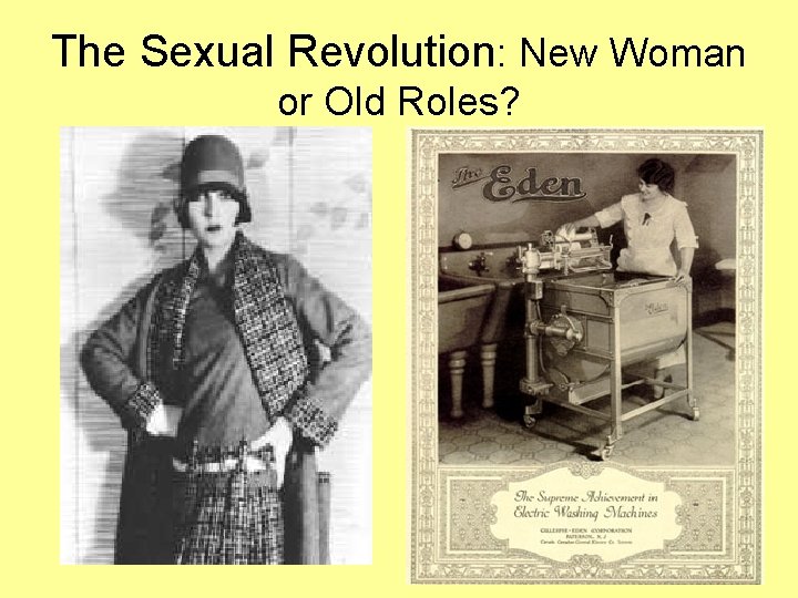 The Sexual Revolution: New Woman or Old Roles? 