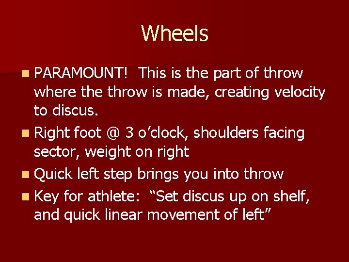 Wheels n PARAMOUNT! This is the part of throw where throw is made, creating Wheels n PARAMOUNT! This is the part of throw where throw is made, creating